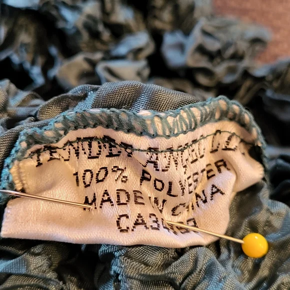 Tender Angel LLC Vintage 90s Green Button Up Popcor Polyester Blouse Small - Picture 10 of 10